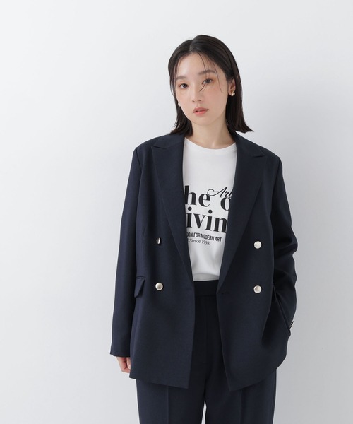 NATURAL BEAUTY BASIC(ナチュラルビューティーベーシック)の「ダブルブレスト SETUP ジャケット(テーラードジャケット・レディース・ブラウン/ネイビー/ブラック系その他2/キャメル・SMALL/MEDIUM)」の11枚目の写真