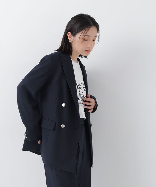 NATURAL BEAUTY BASIC(ナチュラルビューティーベーシック)の「ダブルブレスト SETUP ジャケット(テーラードジャケット・レディース・ブラウン/ネイビー/ブラック系その他2/キャメル・SMALL/MEDIUM)」の5枚目の写真
