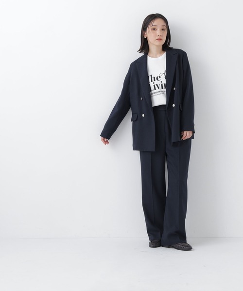NATURAL BEAUTY BASIC(ナチュラルビューティーベーシック)の「ダブルブレスト SETUP ジャケット(テーラードジャケット・レディース・ブラウン/ネイビー/ブラック系その他2/キャメル・SMALL/MEDIUM)」の6枚目の写真