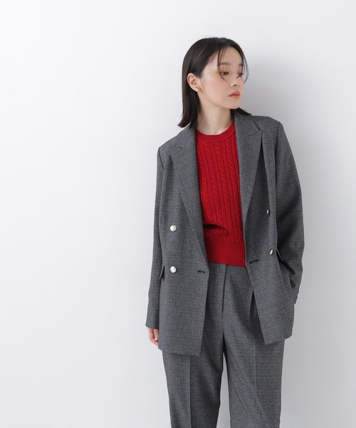 NATURAL BEAUTY BASIC(ナチュラルビューティーベーシック)の「ダブルブレスト SETUP ジャケット(テーラードジャケット・レディース・ブラウン/ネイビー/ブラック系その他2/キャメル・SMALL/MEDIUM)」の14枚目の写真