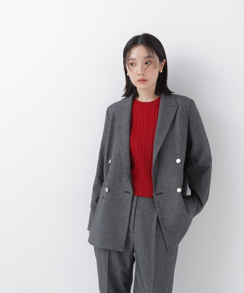 NATURAL BEAUTY BASIC(ナチュラルビューティーベーシック)の「ダブルブレスト SETUP ジャケット(テーラードジャケット・レディース・ブラウン/ネイビー/ブラック系その他2/キャメル・SMALL/MEDIUM)」の18枚目の写真