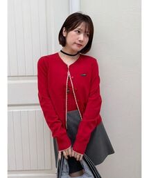 スカラップトリムニットカーディガン