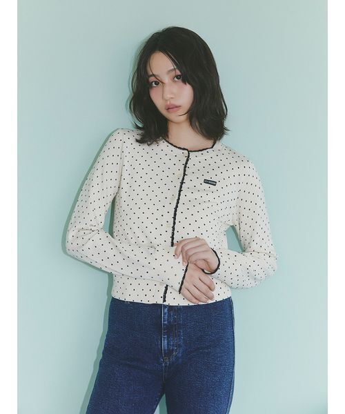 seventeen ホリコレ カーディガン 新品未開封 スカラップトリムニットカーディガン（カーディガン/ボレロ）｜LILY
