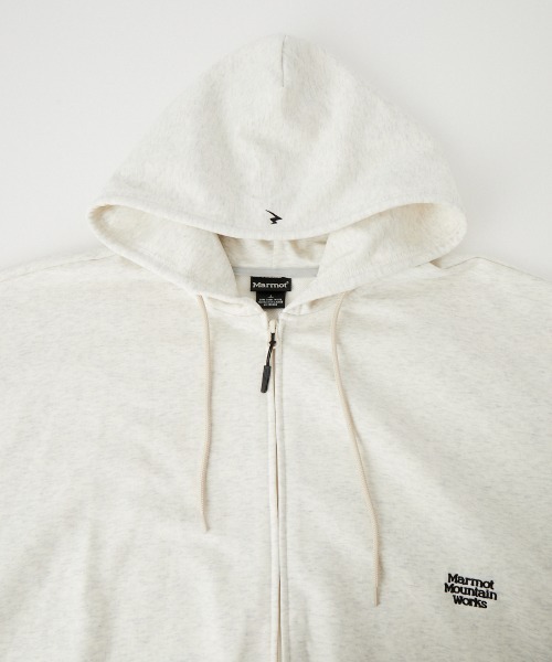 MARMOT（マーモット）の「【WEB先行予約】[Marmot/マーモット] 別注 ワンポイントロゴ刺繍 ジップパーカー（パーカー・レディース・ブラック/アッシュグレー・S/M/L/XL）」の7枚目の写真