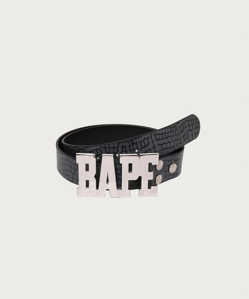 CROC PATTERN LEATHER BELT（ベルト）｜A BATHING APE（アベイシング