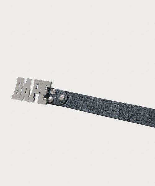 超激レア A BATHING APE 初期レザーベルト CROC PATTERN LEATHER BELT（ベルト）｜A BATHING APE（アベイシング