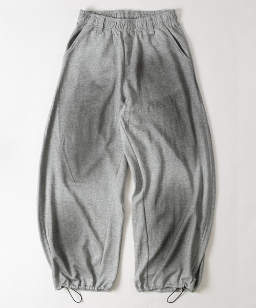 JOHN'S CLOSET(ジョンズクローゼット)の「【31】スプレー加工 カーブシルエットポンチスウェットパンツ ドローコード付き(スウェットパンツ・メンズ・ブラック/杢グレー・MEDIUM/LARGE)」の13枚目の写真