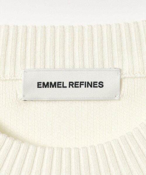 EMMEL REFINES(エメルリファインズ)の「<EMMEL REFINES>EM HW スカシアミ ミニニット ワンピース(ワンピース・レディース・オフホワイト/ネイビー・FREE)」の14枚目の写真