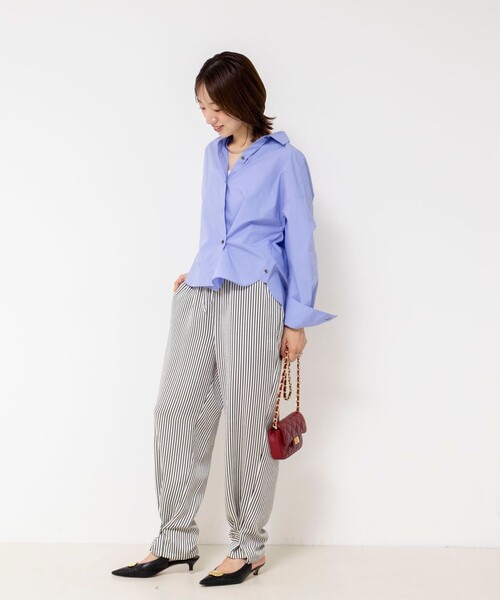 NOLLEY’S(ノーリーズ)の「ウォッシャブルストライプパンツ(その他パンツ・レディース・ホワイト系その他4・38/36)」の2枚目の写真