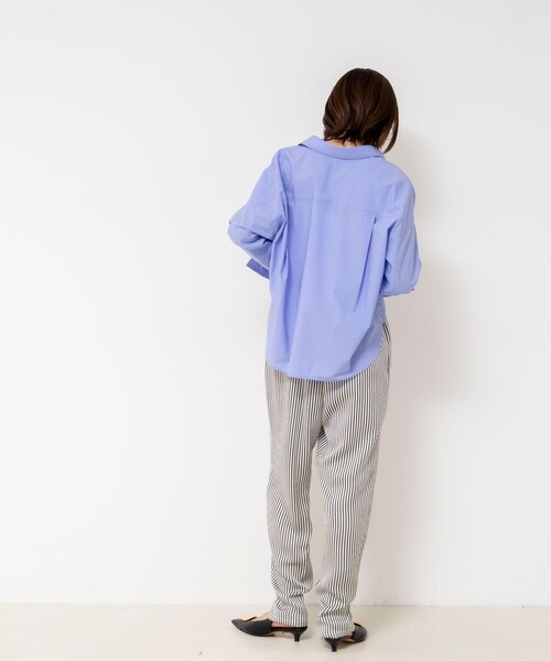 NOLLEY’S(ノーリーズ)の「ウォッシャブルストライプパンツ(その他パンツ・レディース・ホワイト系その他4・38/36)」の4枚目の写真
