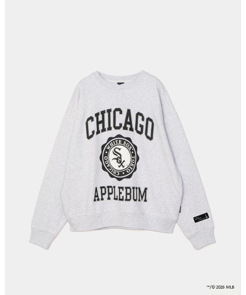 APPLEBUM(アップルバム)の「"Chicago White Sox" College Crew Sweat(スウェット・メンズ・アッシュ/ブラック・XX-LARGE/X-LARGE/LARGE/MEDIUM)」の2枚目の写真
