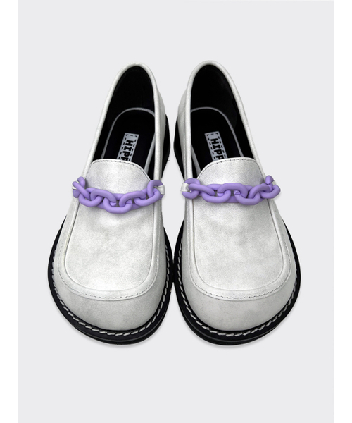 hippu（ヒプ）の「Chain Loafer Women [Damage White]（ローファー・レディース・その他・25cm/25.5cm/22cm/22.5cm/23cm/23.5cm/24cm/24.5cm）」の4枚目の写真