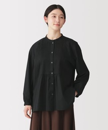 婦人 綿ピンタック 長袖ブラウス