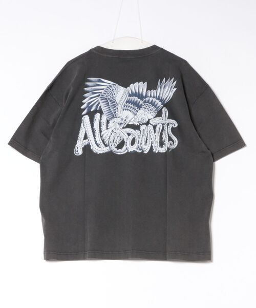 ALLSAINTS(オールセインツ)の「BATTLES RELAXED-FIT GRAPHIC T-SHIRT | BATTLES リラックスフィット グラフィック Tシャツ(Tシャツ/カットソー・メンズ・ブラック・S/M/XS/L/XL)」の8枚目の写真