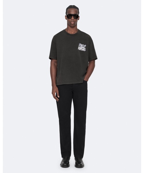 ALLSAINTS(オールセインツ)の「BATTLES RELAXED-FIT GRAPHIC T-SHIRT | BATTLES リラックスフィット グラフィック Tシャツ(Tシャツ/カットソー・メンズ・ブラック・S/M/XS/L/XL)」の2枚目の写真