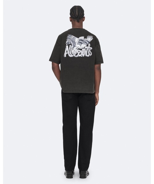 ALLSAINTS(オールセインツ)の「BATTLES RELAXED-FIT GRAPHIC T-SHIRT | BATTLES リラックスフィット グラフィック Tシャツ(Tシャツ/カットソー・メンズ・ブラック・S/M/XS/L/XL)」の4枚目の写真