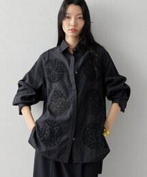 【Dhritie】カットワークレースシャツ