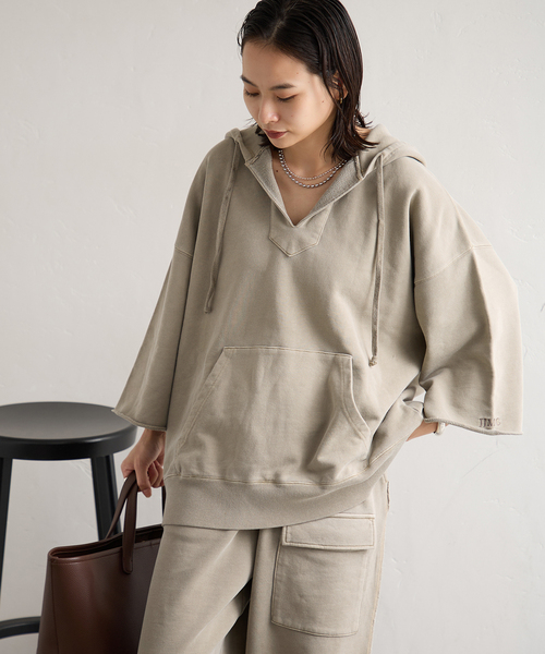 jj mercer(ジェイジェイマーサー)の「【J.J.Mercer / ジェイジェイマーサー】 MEXICAN HOODIE(スウェット・レディース・チャコールグレー/ブラウン・FREE)」の14枚目の写真
