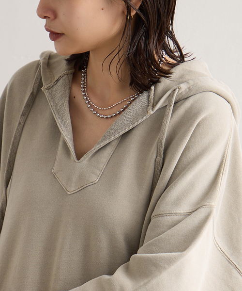 jj mercer(ジェイジェイマーサー)の「【J.J.Mercer / ジェイジェイマーサー】 MEXICAN HOODIE(スウェット・レディース・チャコールグレー/ブラウン・FREE)」の15枚目の写真