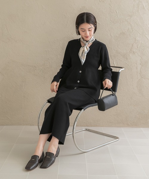 URBAN RESEARCH ROSSO WOMEN(アーバンリサーチ ロッソ)の「カシミヤシルク混ペプラムニットアップ(ニット/セーター・レディース・ブラック/ライトベージュ・FREE)」の2枚目の写真