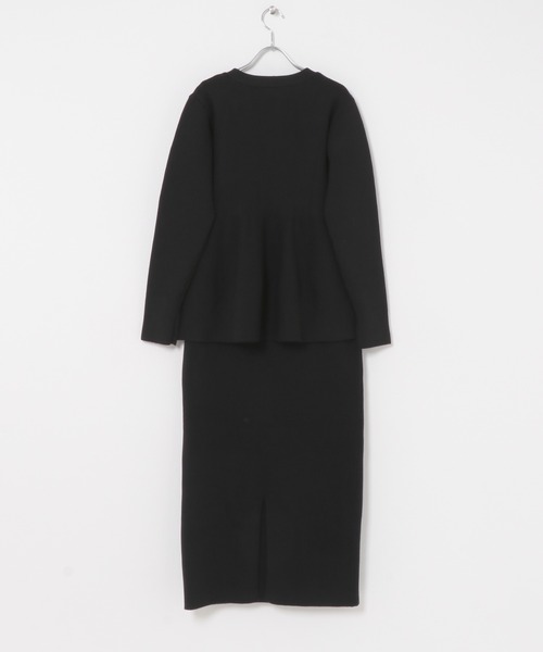 URBAN RESEARCH ROSSO WOMEN(アーバンリサーチ ロッソ)の「カシミヤシルク混ペプラムニットアップ(ニット/セーター・レディース・ブラック/ライトベージュ・FREE)」の9枚目の写真