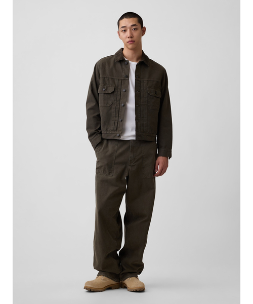 GAP(ギャップ)の「シュランケン リブTシャツ(Tシャツ/カットソー・メンズ・ホワイト/ブラック/グレー・M/XS/XL/L/S)」の6枚目の写真