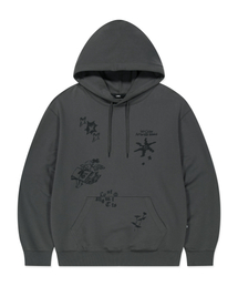 STAMP GRAPHIC HOODIE charcoal