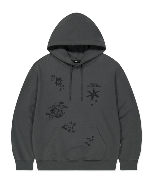 LMCの「STAMP GRAPHIC HOODIE charcoal(パーカー・レディース・その他・SMALL/MEDIUM/LARGE/X-LARGE)」の1枚目の写真