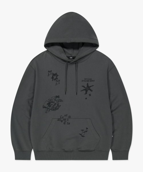 LMCの「STAMP GRAPHIC HOODIE charcoal(パーカー・レディース・その他・SMALL/MEDIUM/LARGE/X-LARGE)」の4枚目の写真