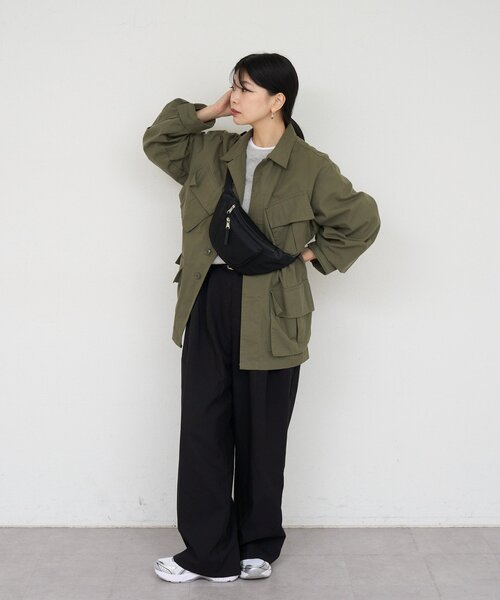 russet(ラシット)の「【撥水】《軽量/190g》クラウズナイロン2WAYウエストポーチ/ボディバッグ(ボディバッグ/ウエストポーチ・レディース・ブラック/ボルドー/ベージュ・FREE)」の17枚目の写真