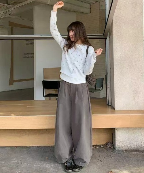 SHERU(シェル)の「ミニスター柄 フロントボタンニットカーディガン(ニット/セーター・レディース・グレー/ブラック/ホワイト・M)」の6枚目の写真
