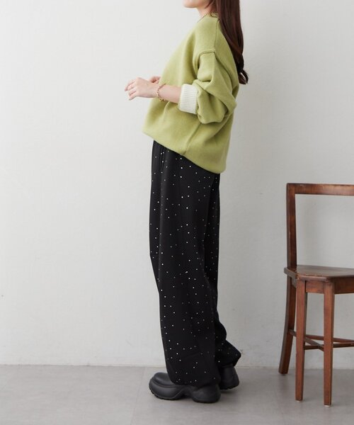 Remind me and forever(リマインドミーアンドフォーエバー)の「キラキラダンボールカーブパンツ(その他パンツ・レディース・ブラック/ブラウン/トップグレー・FREE)」の6枚目の写真