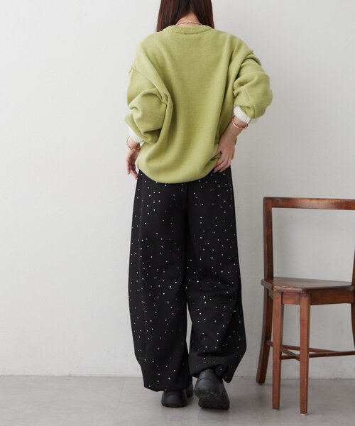 Remind me and forever(リマインドミーアンドフォーエバー)の「キラキラダンボールカーブパンツ(その他パンツ・レディース・ブラック/ブラウン/トップグレー・FREE)」の7枚目の写真
