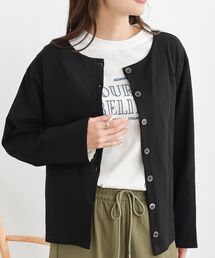クルーネックバスクカーディガン