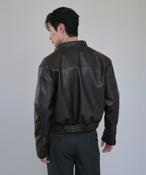 LAURANTSEOUL(ローランソウル)の「モダンレーサーレザーブルゾン(ブラウン)(ライダースジャケット・レディース・ブラウン・MEDIUM/LARGE)」の4枚目の写真