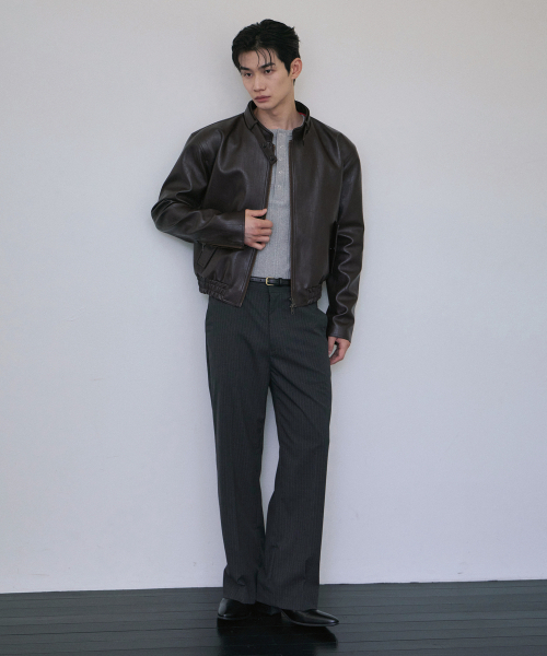 LAURANTSEOUL(ローランソウル)の「モダンレーサーレザーブルゾン(ブラウン)(ライダースジャケット・レディース・ブラウン・MEDIUM/LARGE)」の5枚目の写真