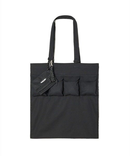 NON TOKYO(ノントーキョー)の「NON TOKYO/ノントーキョー/POCKET TOTE BAGポケットトートバッグ(トートバッグ・レディース・ブラック/パープル/ブラウン・F)」の4枚目の写真