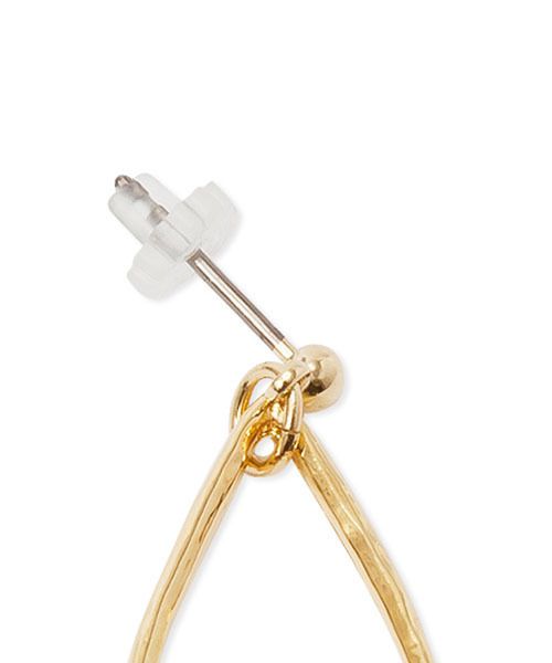 IEDIT（イディット）の「魅力が引き立つイレギュラーフープ天然石イヤアクセ/ イヤリング（イヤリング・レディース・ホワイト×ゴールド・2）」の7枚目の写真