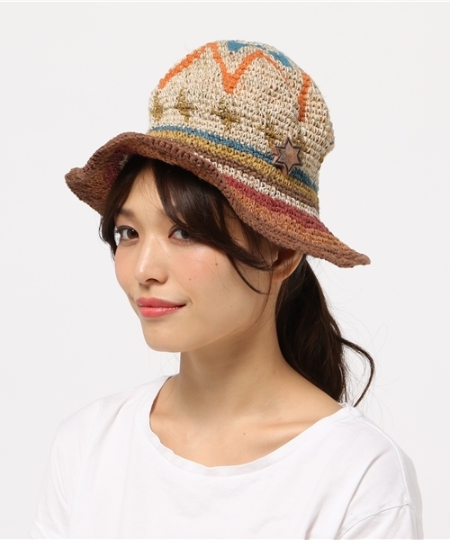 チャイハネ（チャイハネ）の「【チャイハネ】スター★HEMP＆COTTONハット（ハット・レディース・パープル/ナチュラル/カーキ・FREE）」の11枚目の写真