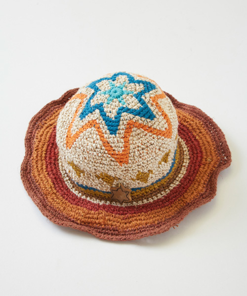 チャイハネ（チャイハネ）の「【チャイハネ】スター★HEMP＆COTTONハット（ハット・レディース・パープル/ナチュラル/カーキ・FREE）」の10枚目の写真