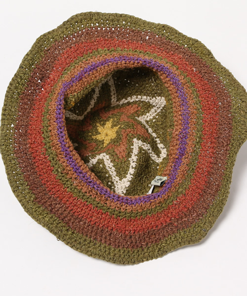 チャイハネ（チャイハネ）の「【チャイハネ】スター★HEMP＆COTTONハット（ハット・レディース・パープル/ナチュラル/カーキ・FREE）」の7枚目の写真