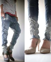 antiqua | スキニーダメージデニム(デニムパンツ)