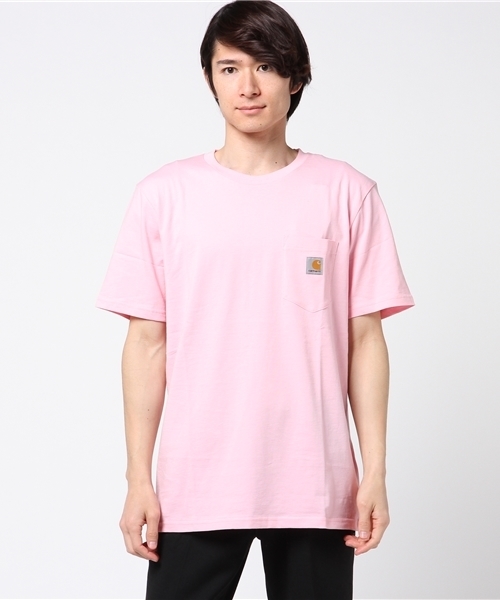 Carhartt WIP（カーハートダブリューアイピー）の「S/S POCKET T-SHIRT（Tシャツ/カットソー・メンズ・ネイビー/ヘザーグレー/ブラック/ホワイト/ライトグリーン/ライトピンク/ライトブルー/イエロー/ブルー系その他/グレー/カーキ・SMALL/LARGE/MEDIUM/X-SMALL/XX-LARGE/X-LARGE）」の11枚目の写真