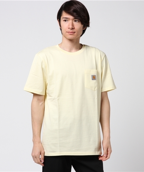 Carhartt WIP（カーハートダブリューアイピー）の「S/S POCKET T-SHIRT（Tシャツ/カットソー・メンズ・ネイビー/ヘザーグレー/ブラック/ホワイト/ライトグリーン/ライトピンク/ライトブルー/イエロー/ブルー系その他/グレー/カーキ・SMALL/LARGE/MEDIUM/X-SMALL/XX-LARGE/X-LARGE）」の10枚目の写真