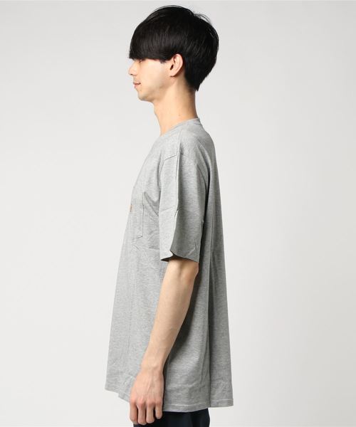 Carhartt WIP（カーハートダブリューアイピー）の「S/S POCKET T-SHIRT（Tシャツ/カットソー・メンズ・ネイビー/ヘザーグレー/ブラック/ホワイト/ライトグリーン/ライトピンク/ライトブルー/イエロー/ブルー系その他/グレー/カーキ・SMALL/LARGE/MEDIUM/X-SMALL/XX-LARGE/X-LARGE）」の14枚目の写真