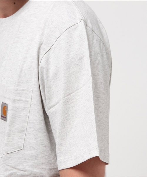 Carhartt WIP（カーハートダブリューアイピー）の「S/S POCKET T-SHIRT（Tシャツ/カットソー・メンズ・ネイビー/ヘザーグレー/ブラック/ホワイト/ライトグリーン/ライトピンク/ライトブルー/イエロー/ブルー系その他/グレー/カーキ・SMALL/LARGE/MEDIUM/X-SMALL/XX-LARGE/X-LARGE）」の17枚目の写真