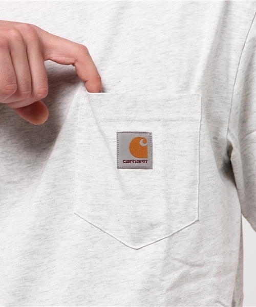 Carhartt WIP（カーハートダブリューアイピー）の「S/S POCKET T-SHIRT（Tシャツ/カットソー・メンズ・ネイビー/ヘザーグレー/ブラック/ホワイト/ライトグリーン/ライトピンク/ライトブルー/イエロー/ブルー系その他/グレー/カーキ・SMALL/LARGE/MEDIUM/X-SMALL/XX-LARGE/X-LARGE）」の12枚目の写真