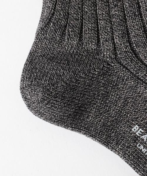 BEAUTY&YOUTH UNITED ARROWS(ビューティーアンドユースユナイテッドアローズ)の「BY シルケット リブ レギュラー ソックス◆(ソックス/靴下・メンズ・ホワイト/ダークグレー・フリー)」の4枚目の写真