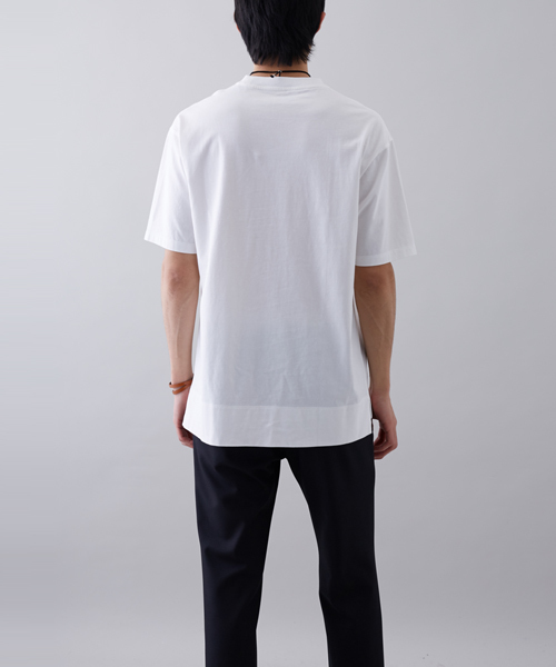 STUDIOUS（ステュディオス）の「【STUDIOUS】オーバーサイズコーマポケットT（Tシャツ/カットソー・メンズ・ブルー/ホワイト/ブラック/ベージュ/ピンク・2/1/3）」の20枚目の写真