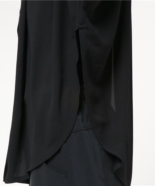 EGOIST（エゴイスト）の「ギャザーショルダーシースルーシャツ（シャツ/ブラウス・レディース・カーキ/ホワイト/ブラック・FREE）」の9枚目の写真